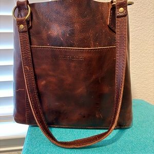 Portland Leather Goods (PLG) Market Tote in Nutmeg